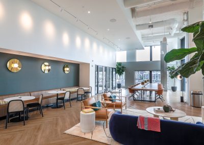 lounge area at Mission Rock development in San Francisco