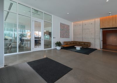 cafe at modern biotech building in Brisbane