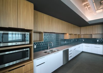 office kitchen facility at modern biotech building in Brisbane
