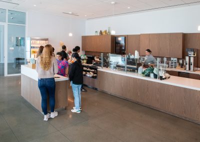 cafe at modern biotech building in Brisbane