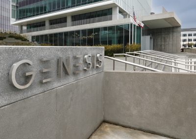 exterior facade of modern biotech building in Brisbane
