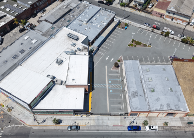 aerial view commercial real estate property Oakland