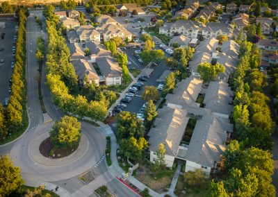 aerial view senior living community Pleasanton