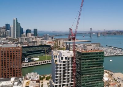 tower crane at Mission Rock development in San Francisco