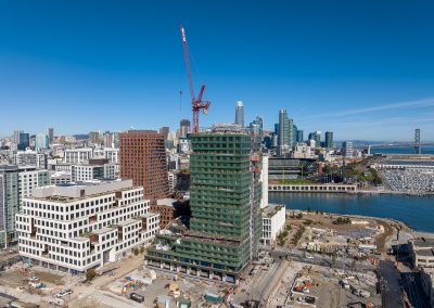 tower crane at Mission Rock development in San Francisco