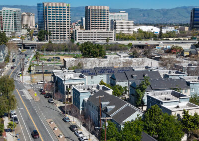 Aerial photo of Museum Park Apartments in San Jose