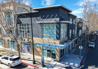 Aerial photo of Museum Park Apartments in San Jose