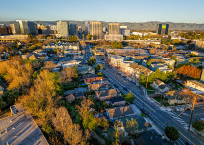 Aerial photo of Museum Park Apartments in San Jose