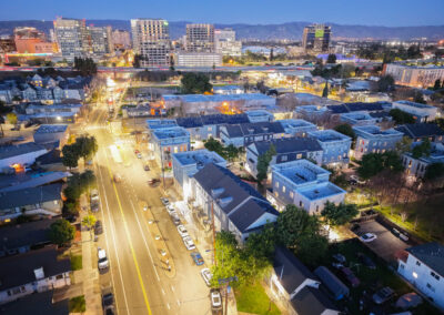 Aerial photo of Museum Park Apartments in San Jose