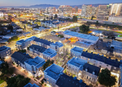 Aerial photo of Museum Park Apartments in San Jose